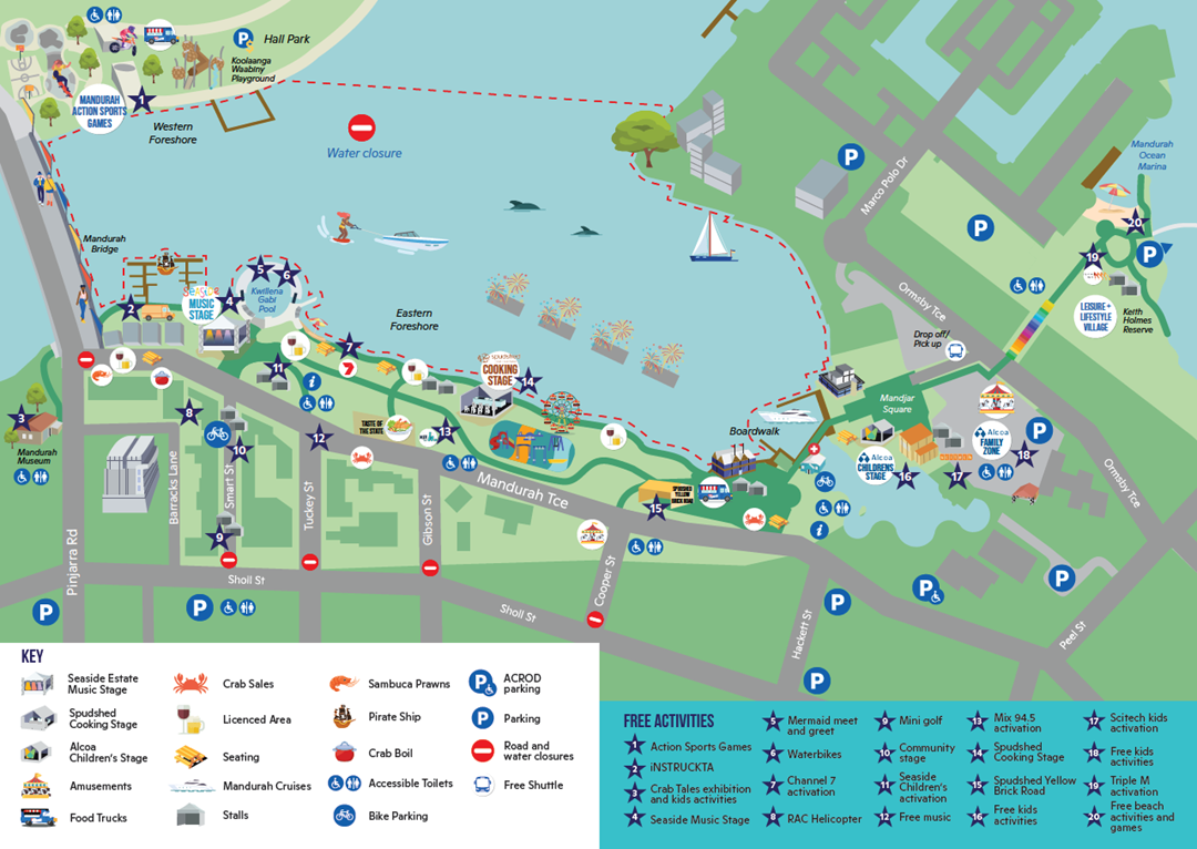 Mandurah Crab Fest 2025 event map